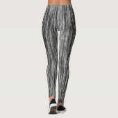 Moderne zwarte witte abstracte grafische patroonaf leggings (Achterkant)