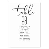 Moderne zwarte witte bruidbruinzittingskaart kaart (Achterkant)