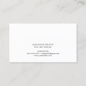 Moderne zwarte witte bruine Benoemingskaart (Elega Afsprakenkaartje (Achterkant)