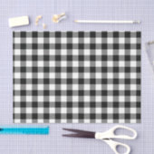 Moderne Zwarte Witte Buffalo Checks Tissuepapier (Craft)