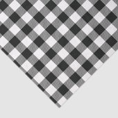 Moderne Zwarte Witte Buffalo Checks Tissuepapier (Detail)