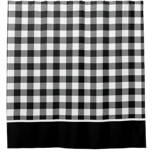 Moderne zwarte witte buffels douchegordijn (Voorkant)