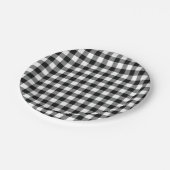 Moderne zwarte witte buffels papieren bordje (Gekanteld)