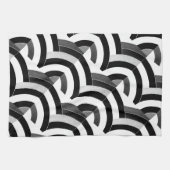 moderne zwarte/witte chevrons theedoek (Horizontaal)