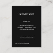    Moderne zwarte & witte Discount kaart Kortingskaartje (Achterkant)