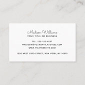 Moderne zwarte witte en gouden kleurenblokpunten visitekaartje (Achterkant)