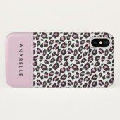 Moderne zwarte, witte en perziksplaat Case-Mate iPhone case (Achterkant (horizontaal))