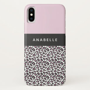 Moderne zwarte, witte en roze vingerafdrukken Case-Mate iPhone case