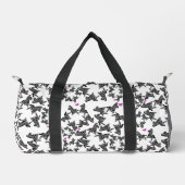Moderne zwarte witte en roze wilde zebra plunjezak (Voorkant)