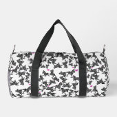 Moderne zwarte witte en roze wilde zebra plunjezak (Achterkant)