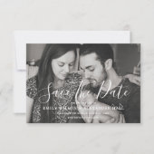 Moderne zwarte & witte fotoserie sparen de Datum Save The Date (Voorkant)