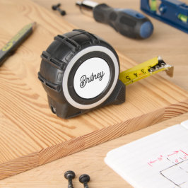 Moderne zwarte witte gepersonaliseerde monogram en rolmaat