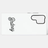 Moderne Zwarte Witte Gepersonaliseerde Monogram en Samsung Galaxy Hoesje (Achterkant horizontaal)