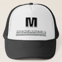 Moderne Zwarte Witte Gepersonaliseerde Monogram en
