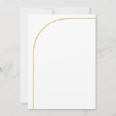 Moderne zwarte witte gouden kalligrafie bruiloft kaart (Achterkant)