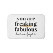 Moderne zwarte witte goudsmeuïde vleiend badmat (Voorkant)