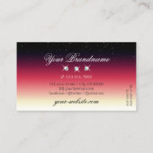 Moderne zwarte witte gradiënt zonder ruiten visitekaartje (Achterkant)