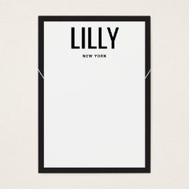 Moderne zwarte witte-grenskaart voor Ketting Visitekaartje