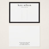 Moderne zwarte witte haarklemkaart visitekaartje (Voorkant /achterkant)