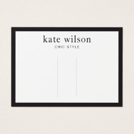 Moderne zwarte witte haarklemkaart visitekaartje