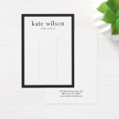 Moderne zwarte witte haarklemkaart visitekaartje (Bureau)