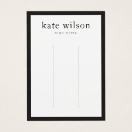 Moderne zwarte witte haarklemkaart visitekaartje