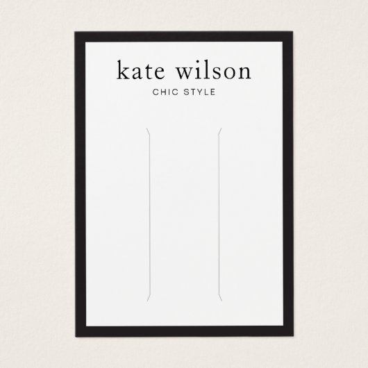 Moderne zwarte witte haarklemkaart visitekaartje (Voorkant)