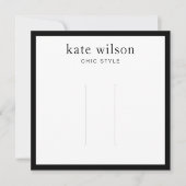 Moderne zwarte witte haarklemtoon kaart (Voorkant)