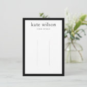 Moderne zwarte witte haarklemtoon kaart (Staand voorkant)