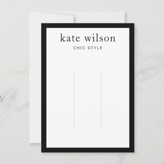 Moderne zwarte witte haarklemtoon kaart (Voorkant)