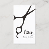 Moderne zwarte witte haarlijst visitekaartje (Voorkant)