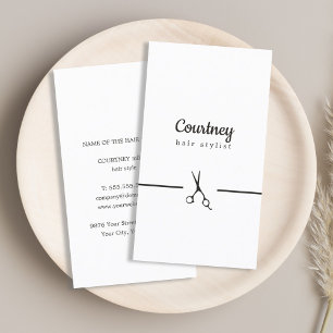 Moderne zwarte witte haarlijst visitekaartje