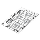 Moderne zwarte & witte hexagon Paw-printkaart Notitieblok (Schuin)