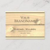 Moderne zwarte witte houten graan visitekaartje (Voorkant)