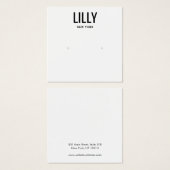 Moderne zwarte witte kaart met oormerk (Voorkant /achterkant)