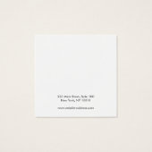 Moderne zwarte witte kaart met oormerk (Achterkant)