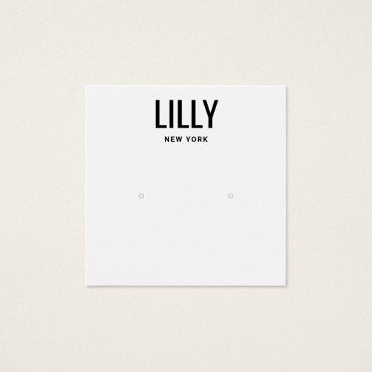 Moderne zwarte witte kaart met oormerk (Voorkant)