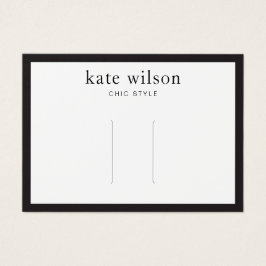 Moderne zwarte, witte, kleine haarklemkaart visitekaartje