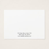 Moderne zwarte, witte, kleine haarklemkaart visitekaartje (Achterkant)