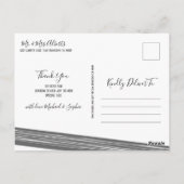 Moderne zwarte & witte liefde en Bedankt Briefkaar Briefkaart (Achterkant)