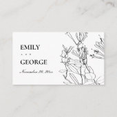 MODERNE ZWARTE WITTE LIJN VOOR DE TEKST VAN PLATTE VISITEKAARTJE (Achterkant)