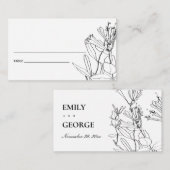 MODERNE ZWARTE WITTE LIJN VOOR DE TEKST VAN PLATTE VISITEKAARTJE (Voorkant / Achterkant)