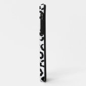 Moderne zwarte witte luipaard dierprintpatroon Case-Mate iPhone case (Achterkant/links)