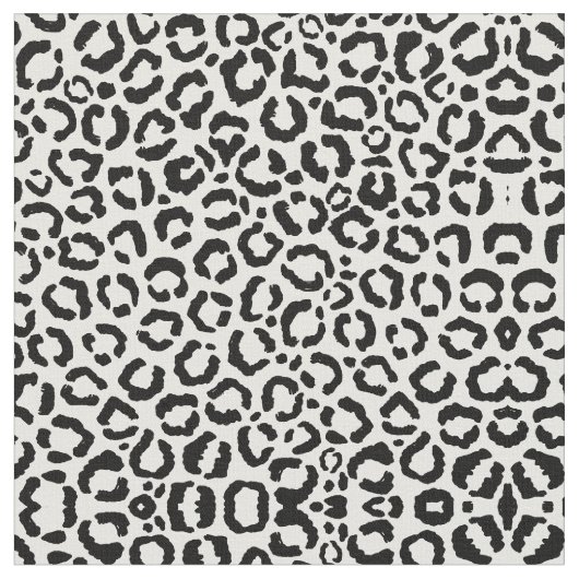 Moderne zwarte witte luipaard dierprintpatroon stof (Close Up)