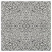 Moderne zwarte witte luipaard dierprintpatroon stof (Swatch)