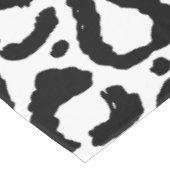 Moderne zwarte witte luipaard dierprintpatroon tafelkleed (Gekanteld)