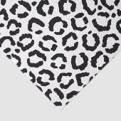 Moderne zwarte witte luipaard dierprintpatroon tissuepapier (Detail)