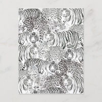 Moderne zwarte witte luipaard tijger dieren