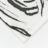 Moderne zwarte witte luipaard tijger dieren fleece deken (Hoek)