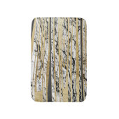 Moderne zwarte witte marmer met Faux Gold Stripes Badmat (Voorkant Verticaal)